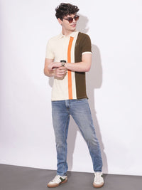 Being Human Men Colourblocked Polo Collar T-shirt