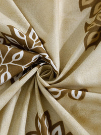 KLOTTHE Yellow Floral 400 TC King Bedsheet with 2 Pillow Covers
