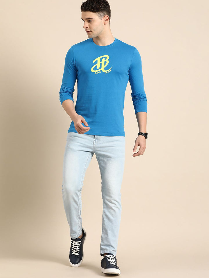 Being Human Brand Logo Printed Pure Cotton T-shirt