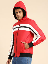 Being Human Striped Hooded Puffer Jacket
