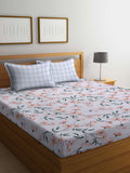 Myntra Elegant Homes White 300 TC Fitted King Cadar Katil Halus & 2 Sarung Bantal-250X225 sm