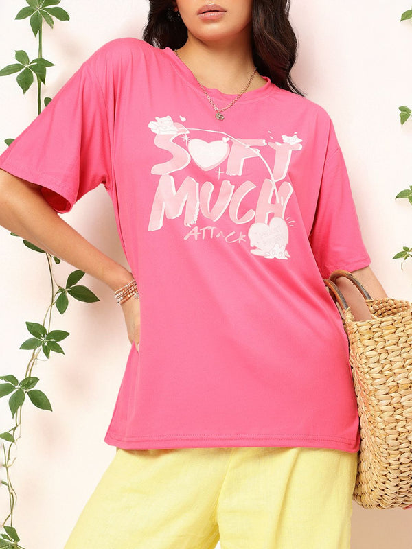 DressBerry Love Letters Printed Relaxed T-shirt