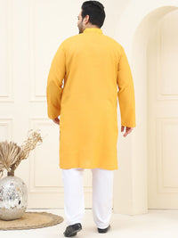 SOJANYA PLUS Checked Woven Design Pure Cotton Straight Kurta With Pyjama