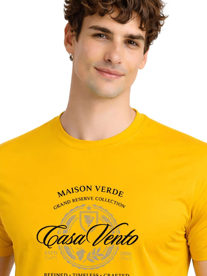 ADRO Men Brand Logo Printed T-shirt