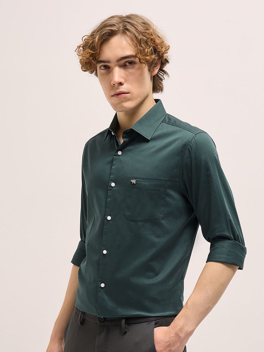 THE BEAR HOUSE Tailored Fit Cotton Formal Shirt