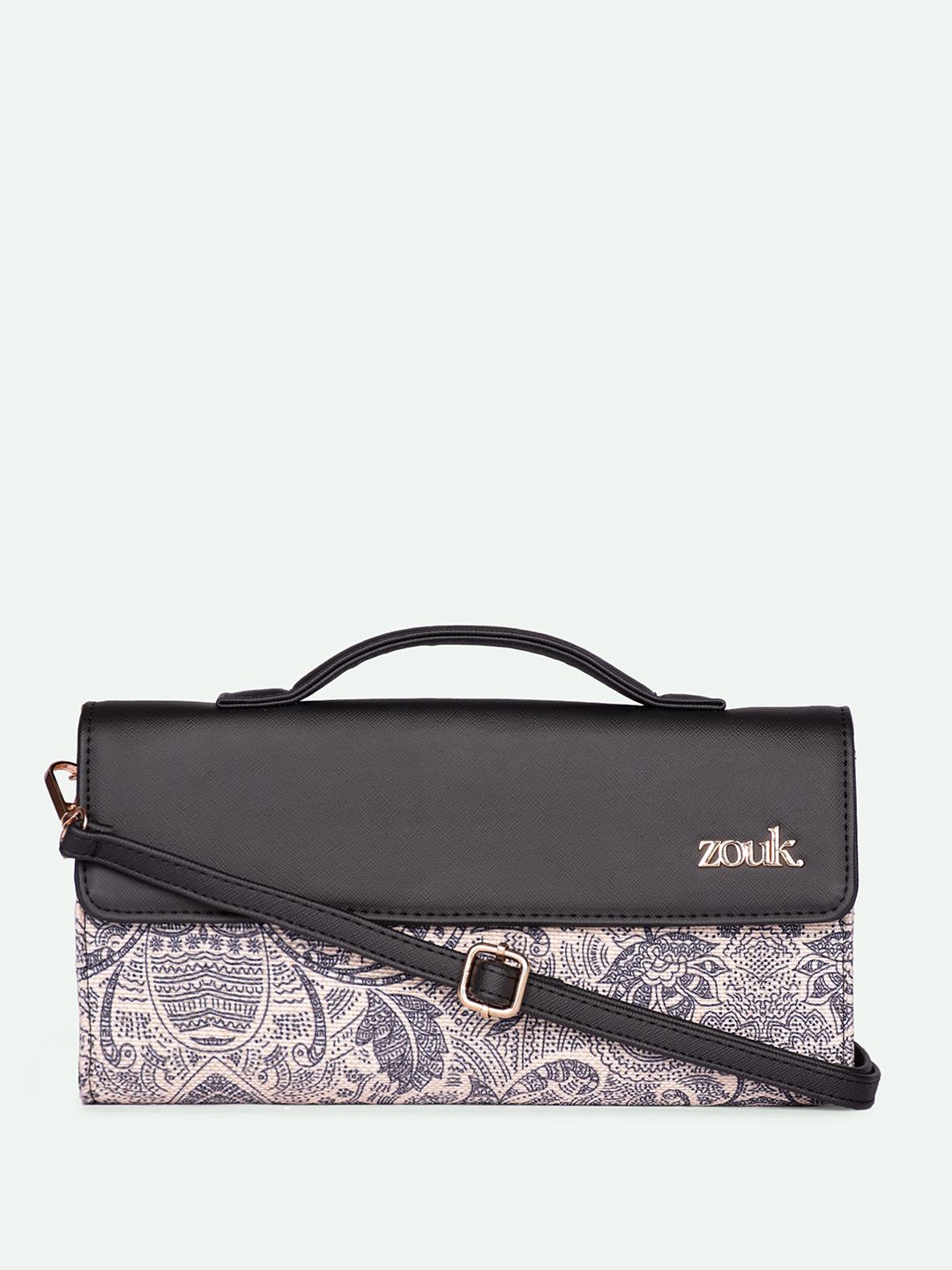 ZOUK Rhea Kapoor Colaba Shirin Textured Water Resistant Jute Envelope Clutch