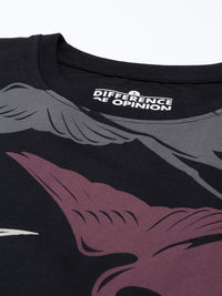 Difference of Opinion Women Conversational Printed Round Neck Cotton Oversized T-Shirt