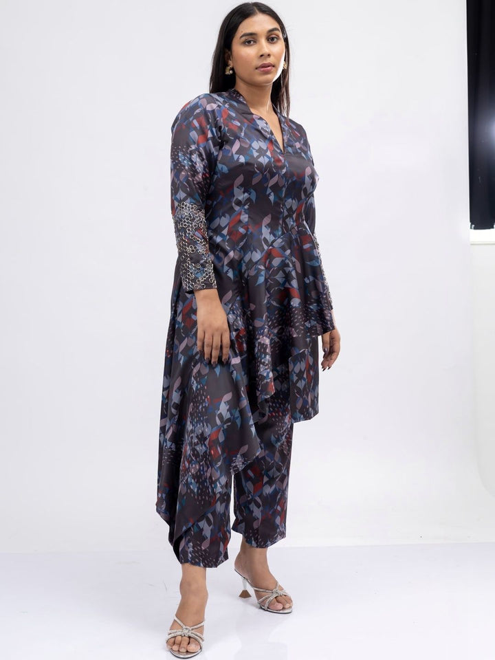 Mamicha Printed V-Neck Top & Trousers Co-Ords