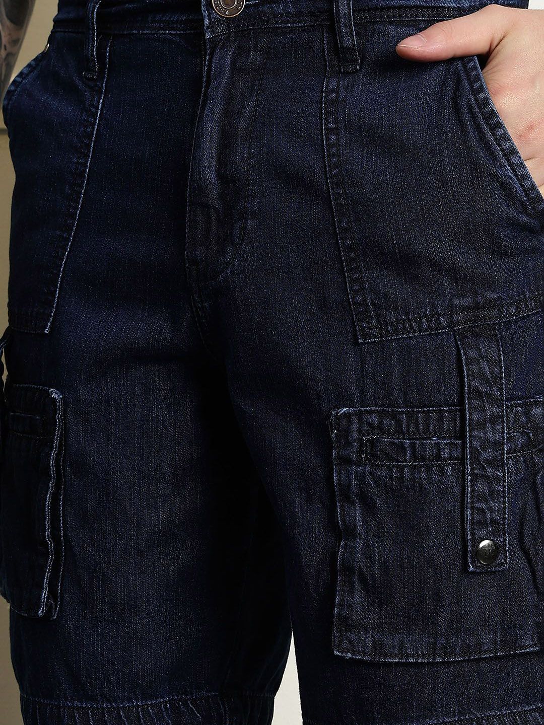 Eszett Men Baggy Seluar Denim Pertengahan Bertingkat Baggy