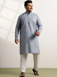 SOJANYA PLUS Men Printed Regular Kurta with Trousers