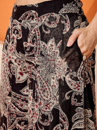 Antheaa Embellished Top & Palazzo