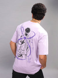 ADRO Anime Printed Round Neck Cotton Oversized T-shirt