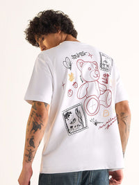 THE BEAR HOUSE Men Printed Drop-Shoulder Sleeves T-shirt