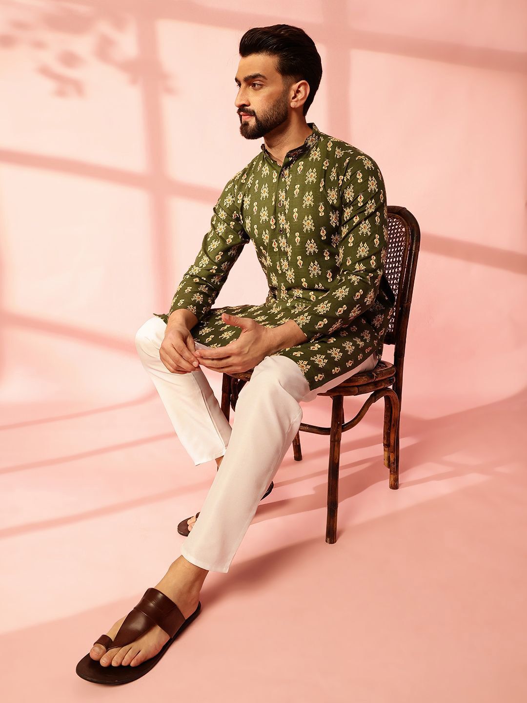 Anouk Men Paisley Printed Regular Kurta with Pyjamas
