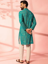 Anouk Men Bandhani Printed Regular Kurta with Pyjamas