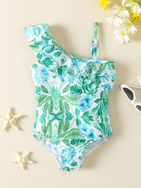 YK Girls Dicetak Bodysuit Pakaian Swim