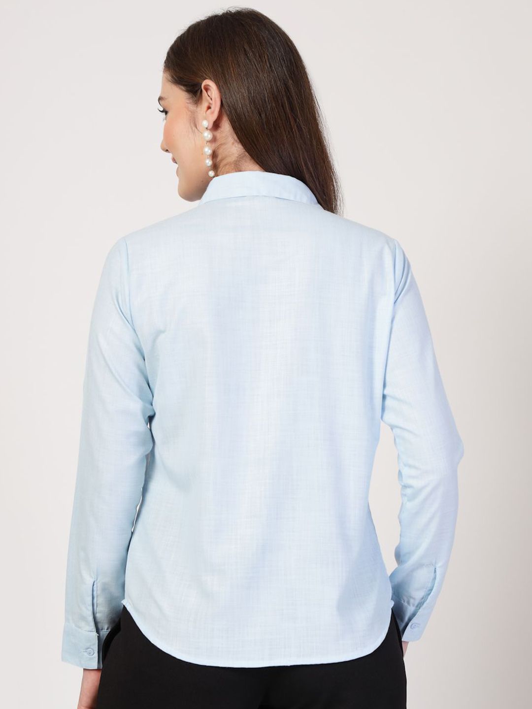 Style Quotient Women Smart Fit Solid Spread Collar Formal Shirt