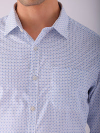 The Indian Garage Co. X Luxe Men Spread Collar Micro Ditsy Printed Slim Fit Formal Shirt