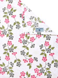 KLOTTHE Krim Kapas Bunga 300 TC Cadar King Halus dengan 2 Sarung Bantal-98 x 89 inci