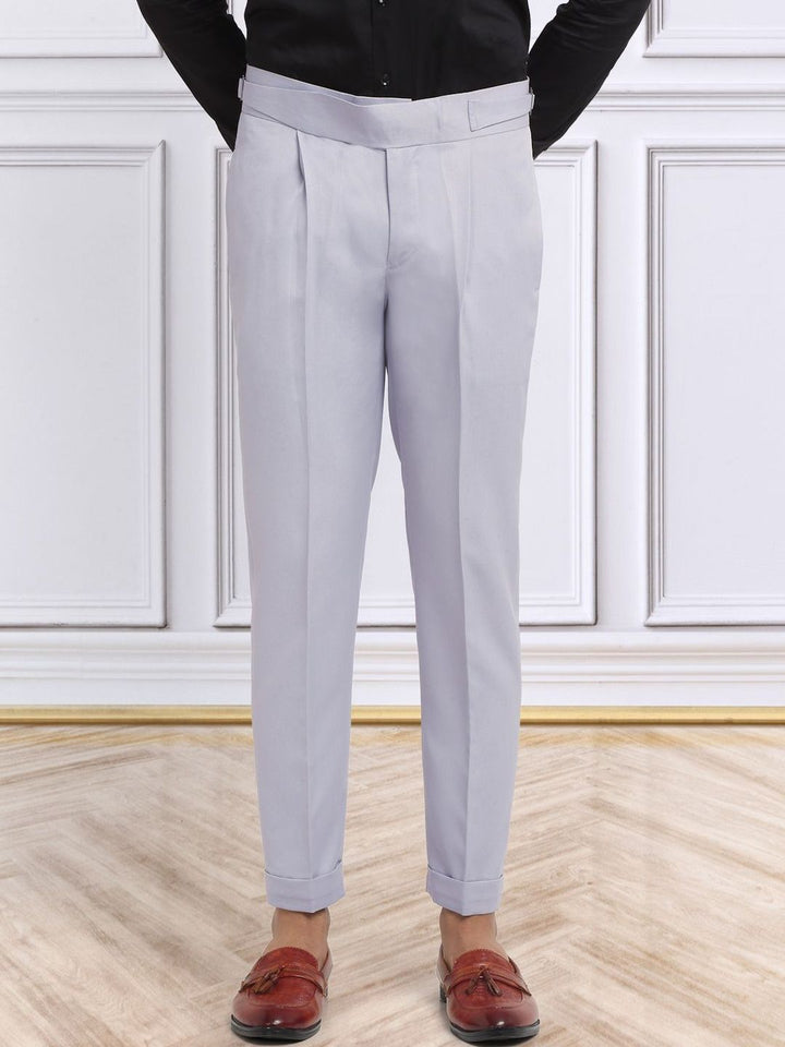 KLOTTHE Men Slim Fit Easy Wash Pleated Trousers