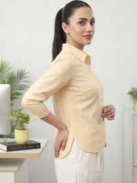 Mamicha Checked Shirt Style Top