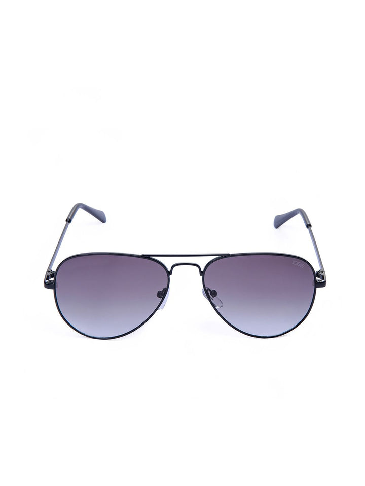 Idee Unisex Black Lens & Black Aviator Sunglasses dengan Lensa Dilindungi UV