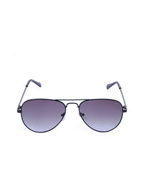 Idee Unisex Black Lens & Black Aviator Sunglasses dengan Lensa Dilindungi UV