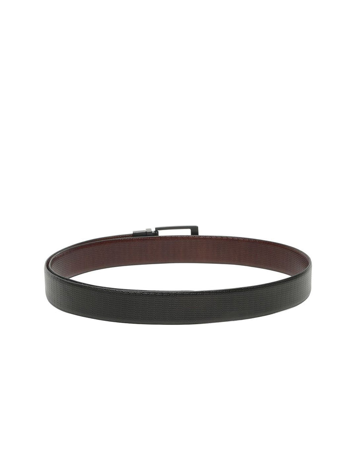 Teakwood Leathers Men Textured Leather Reversible Formal Belt