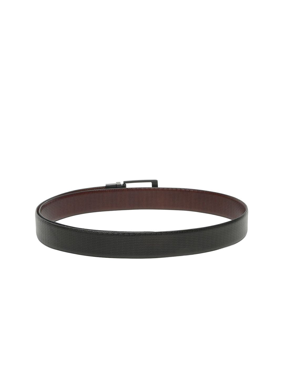Teakwood Leathers Men Textured Leather Reversible Formal Belt