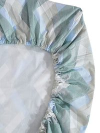 Myntra Elegant Homes Biru Kapas Geometrik 400 TC Dilengkapi Cadar King & 2 Sarung Bantal