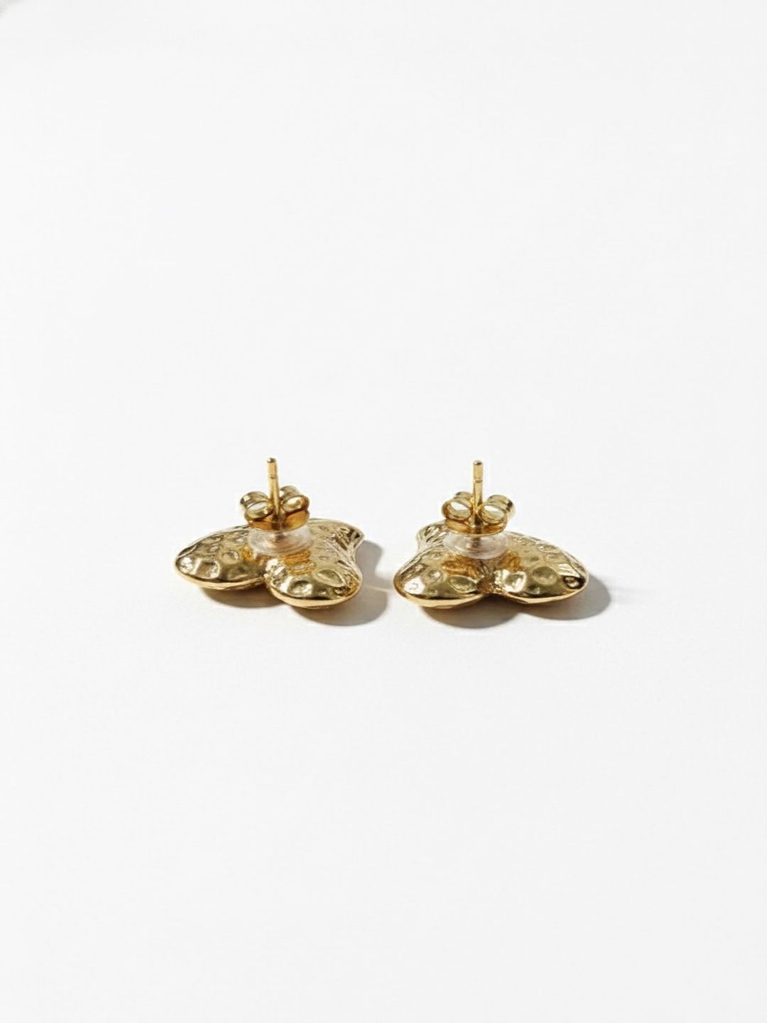 VOGUE PANASH Gold-Plated Heart Shaped Studs