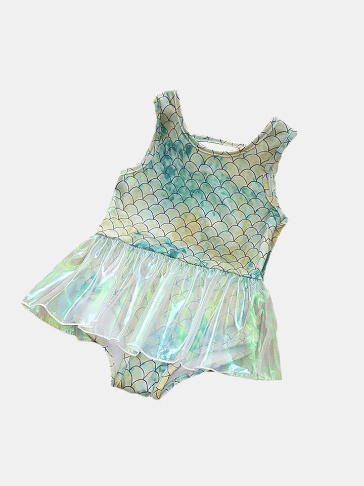 YK Girls dicetak bodysuit berenang tanpa lengan