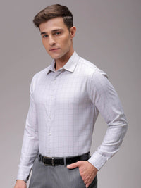 The Indian Garage Co. X Luxe Men Slim Fit Opaque Checked Formal Shirt