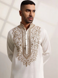 Anouk Men Ethnic Motifs Embroidered Thread Work Kurta