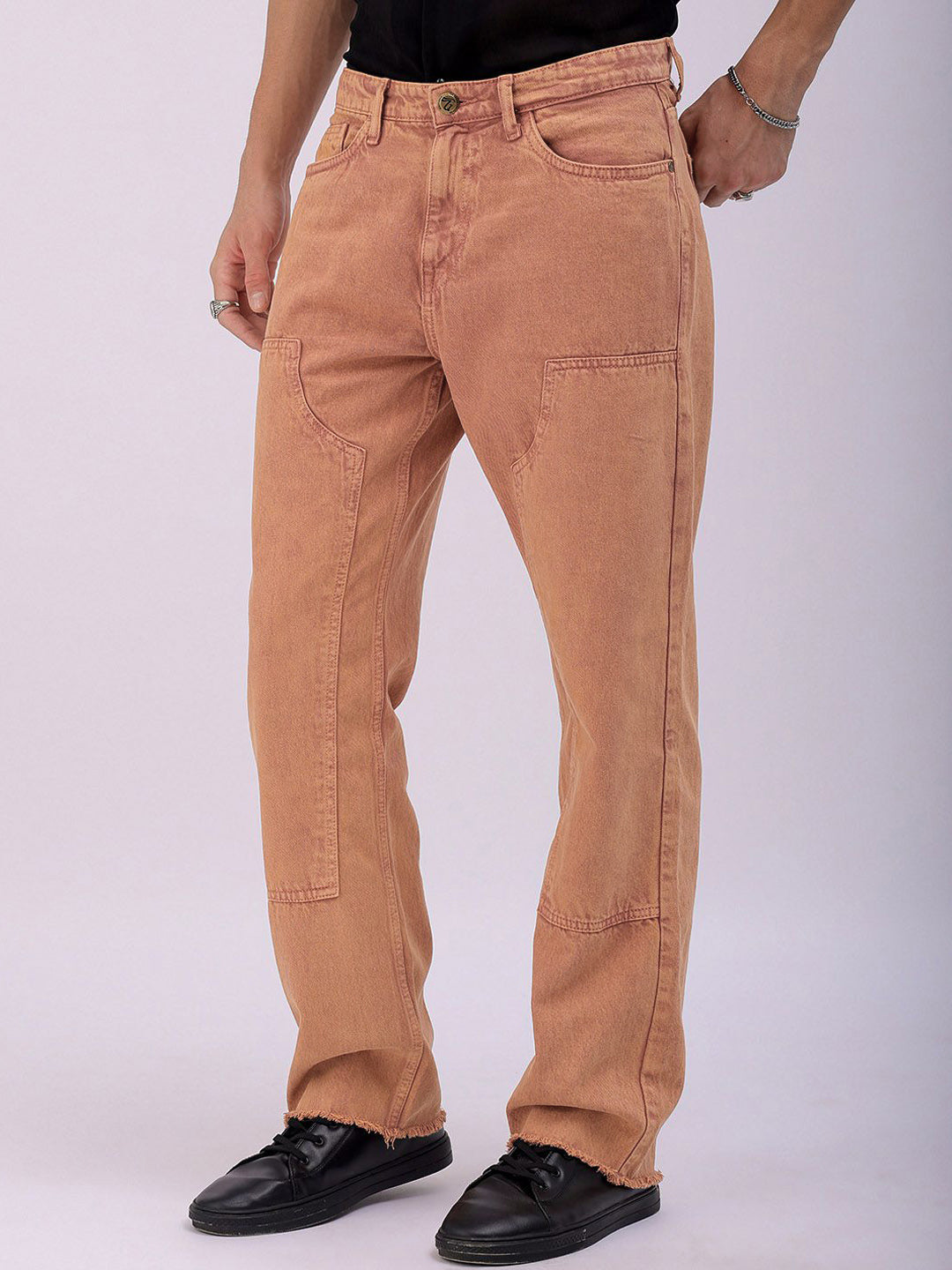 The Indian Garage Co Men Relaxed Fit Pure Cotton Jeans