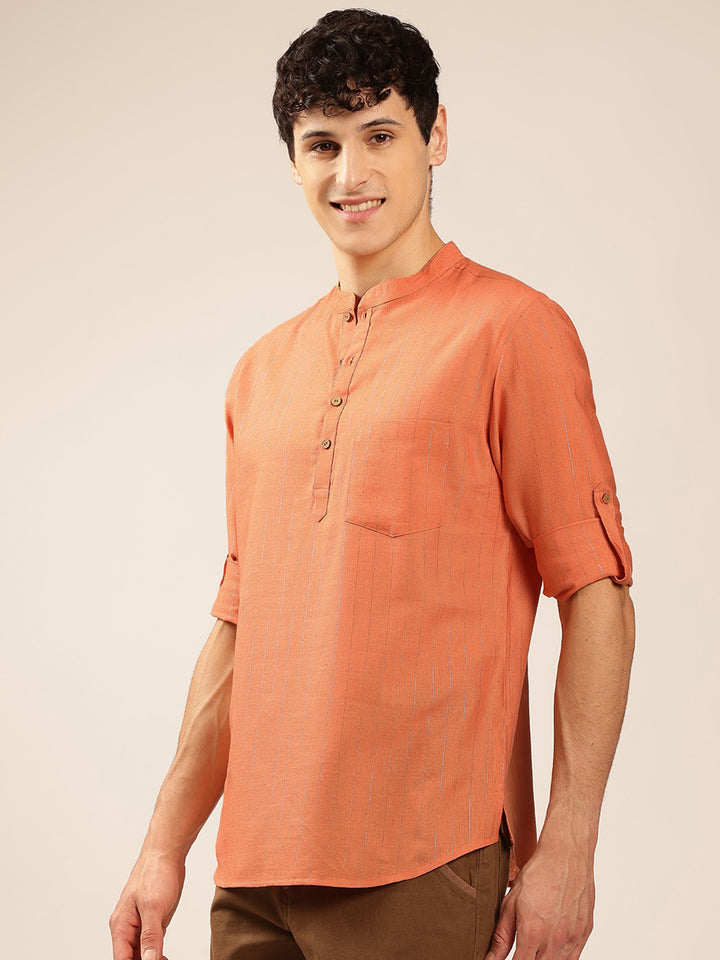 Anouk Mandarin collar Pathani Short Kurta