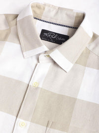 VASTRADO Men Classic Slim Fit Opaque Checked Casual Shirt