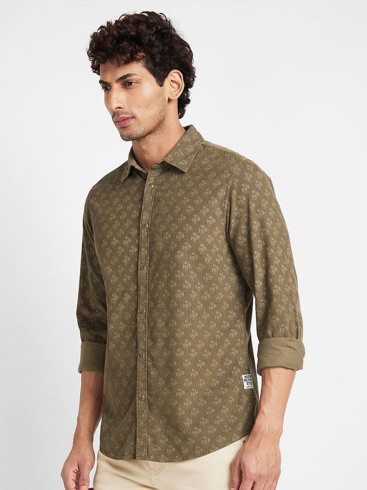 Being Human Men Pure Cotton Slim Fit Opaque Printed Casual Shirt