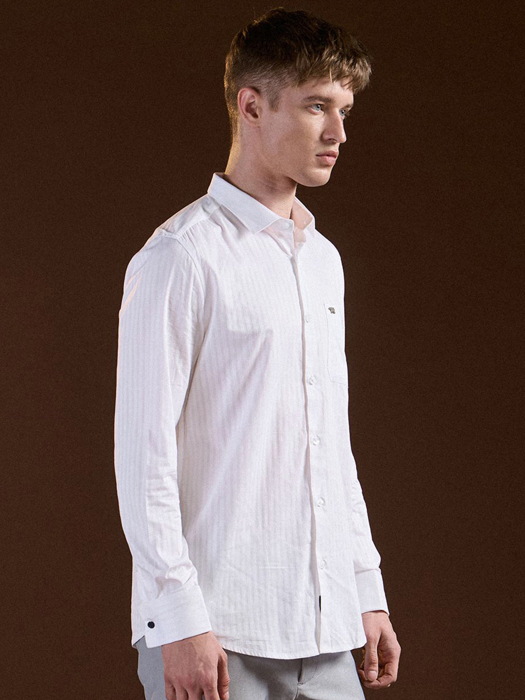 THE BEAR HOUSE Men Tailored Fit Opaque Formal Shirt