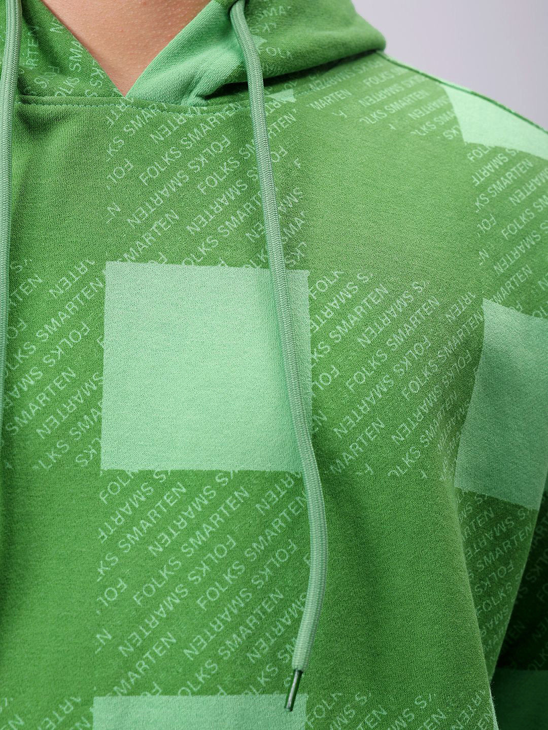 The Indian Garage Co Men Geometric Printed Hooded Sweatshirt