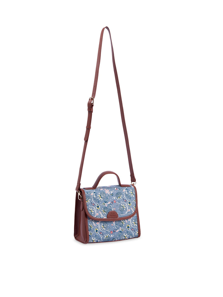 TEAL BY CHUMBAK Floral Printed Satchel