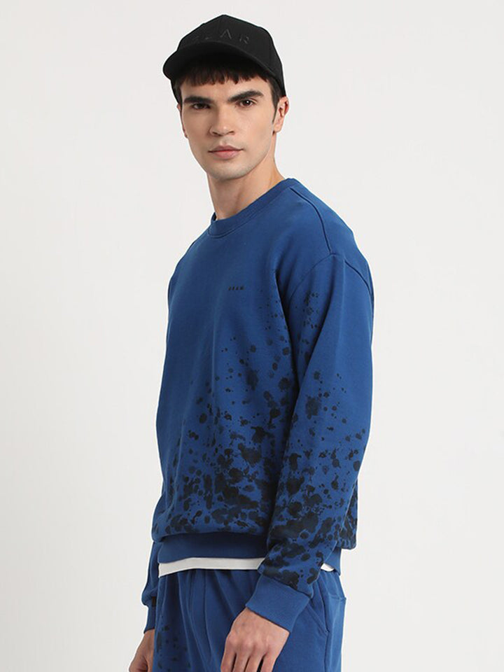 THE BEAR HOUSE Abstract Printed Terry Pure Cotton Pullover