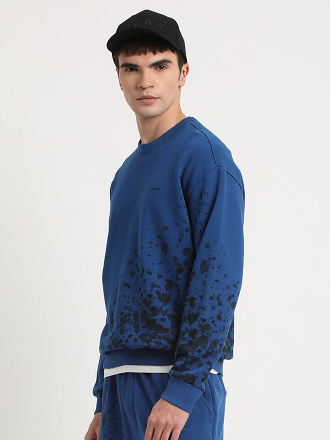 THE BEAR HOUSE Abstract Printed Terry Pure Cotton Pullover
