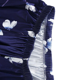 Sarung Sofa 3 Tempat Duduk Bercetak Cortina Biru & Putih