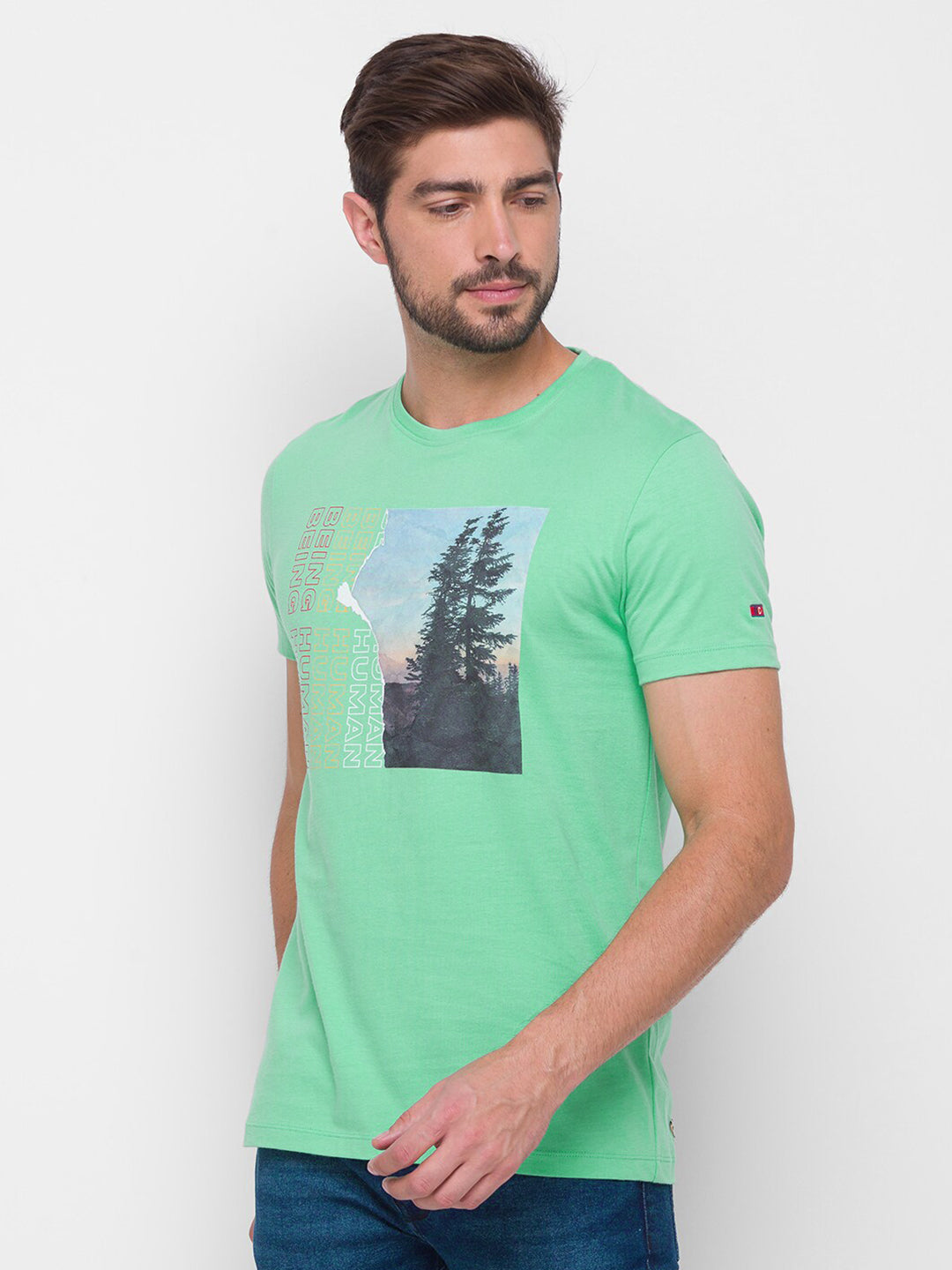 Being Human Men Blue Printed T-shirt