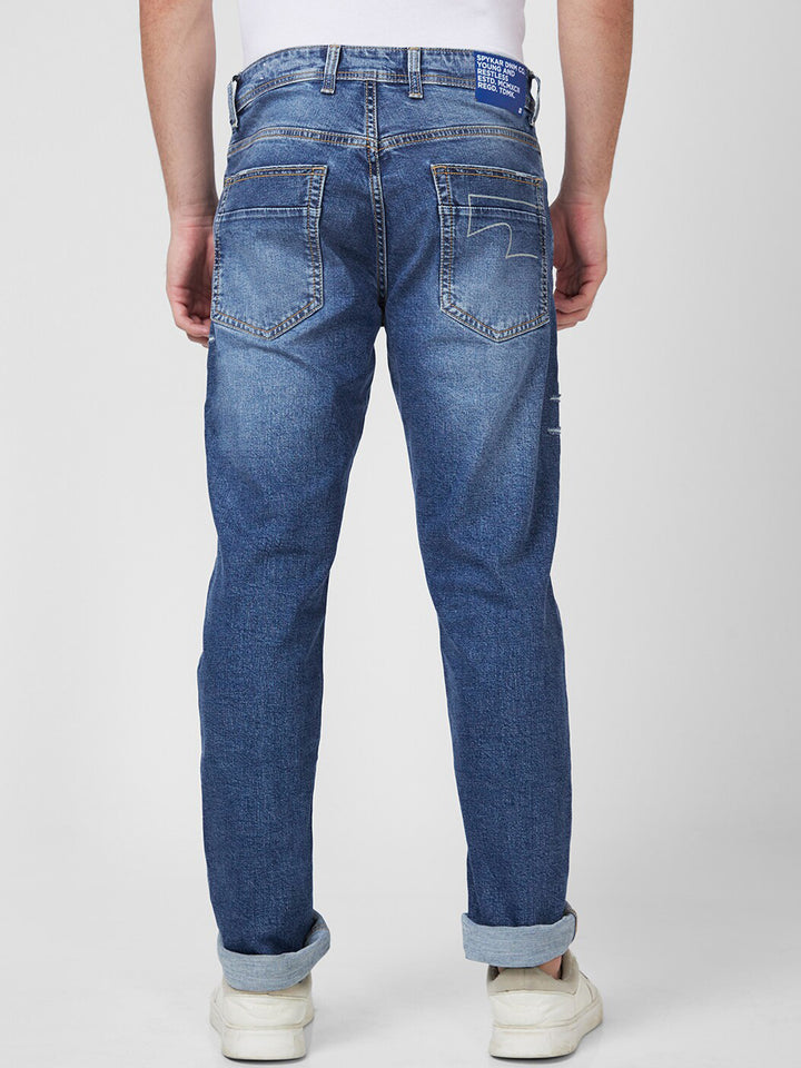 SPYKAR Men Low-Rise Heavy Fade Low Distress Cotton Stretchable Jeans