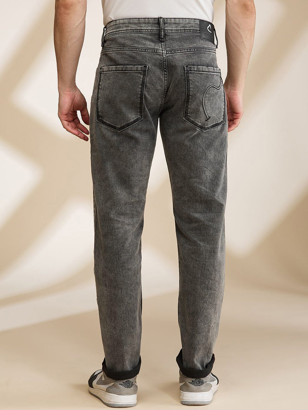 Being Human Men Slim Fit Low Distress Heavy Fade Jeans