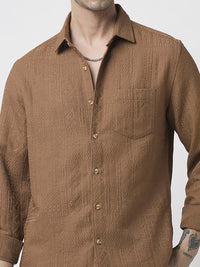 VASTRADO Men Classic Spread Collar Solid Slim Fit Casual Shirt