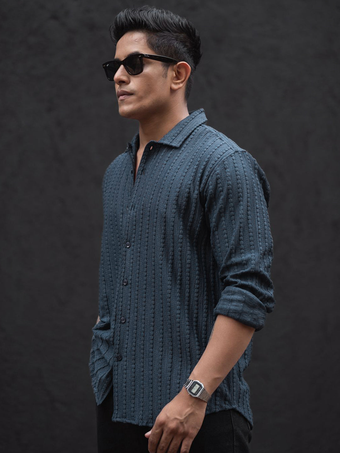 Powerlook Men Grid Tattersall Checks Opaque Casual Shirt