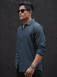 Powerlook Men Grid Tattersall Checks Opaque Casual Shirt